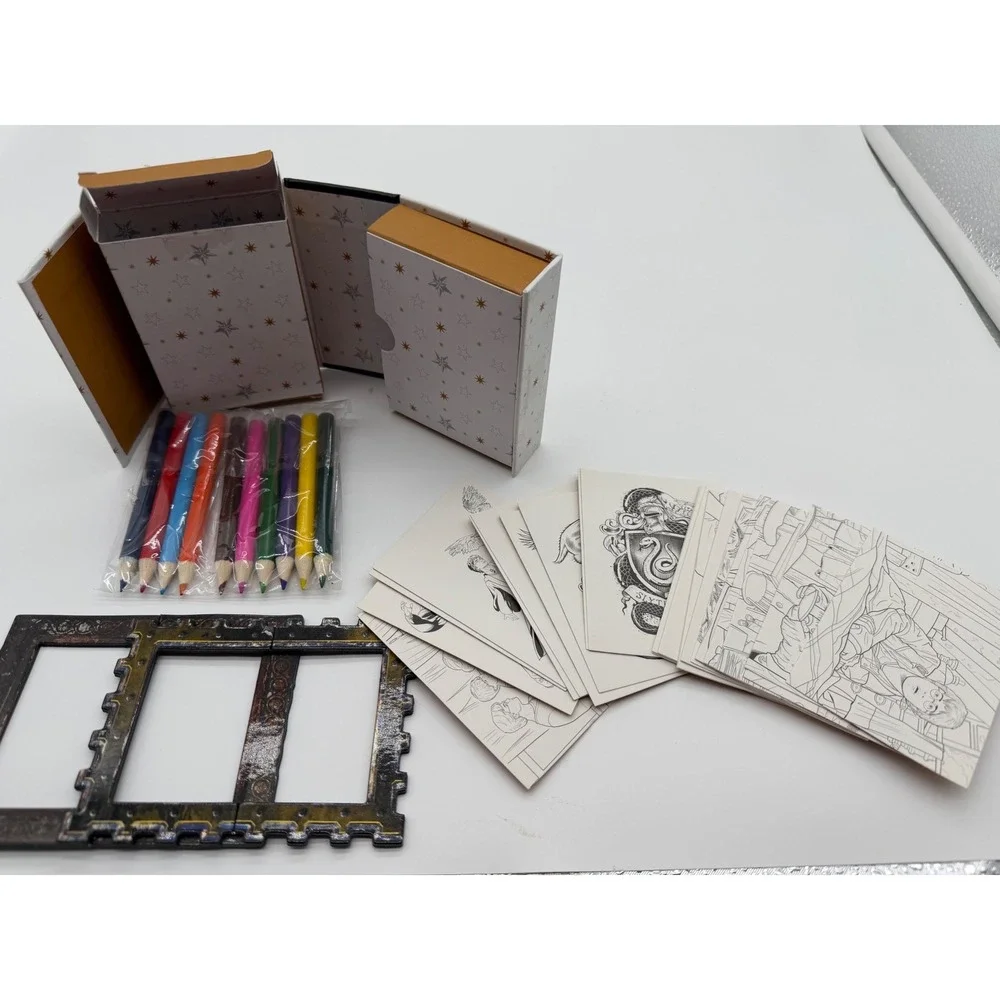 Harry‎ Potter Coloring Kit Running Press 30 Cards 10 Pencils 2 Magnetic Frames